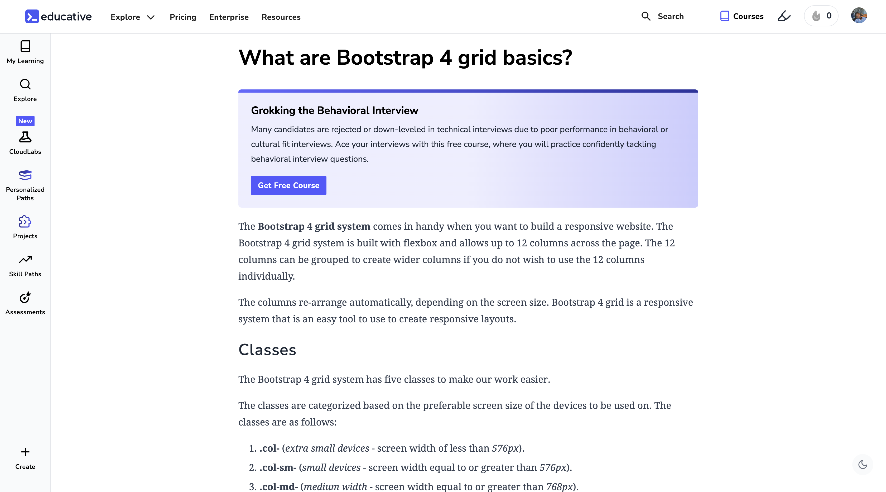 What are Bootstrap 4 grid basics?