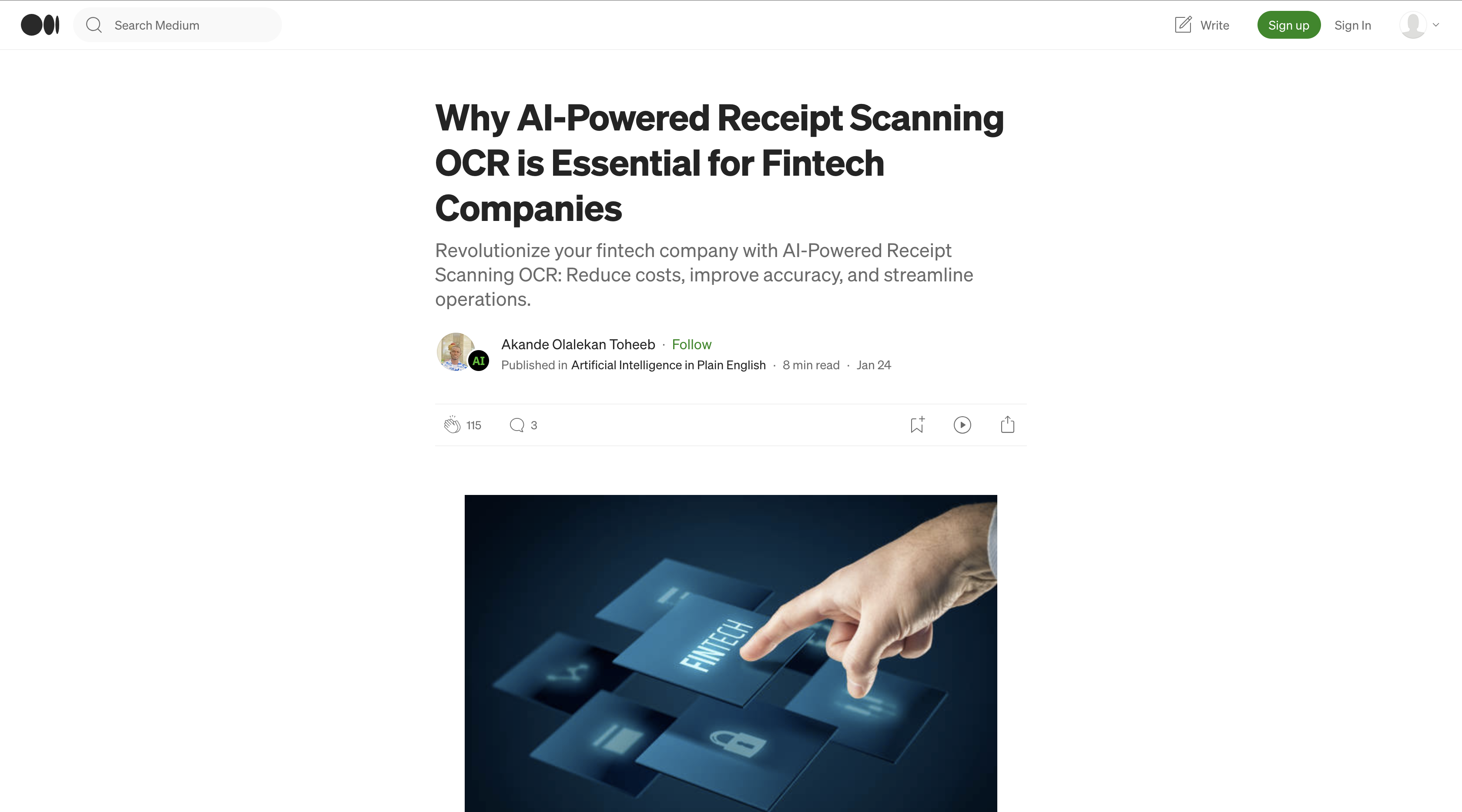 Why AI-Powered Receipt Scanning OCR is Essential for Fintech Companies